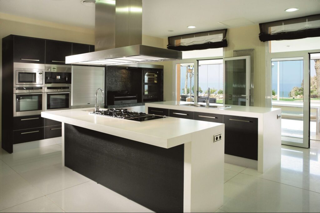 Plan de travail cuisine Quartz Silestone Bianco Zeus